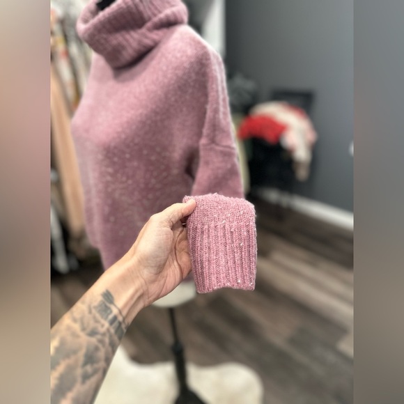 Madewell Sadler Turtleneck Sweater Boxy Crop Merino Wool Blend Women Sz XS - Picture 3 of 7